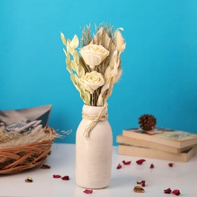 Lea Dried Yellow Delight Big Vase outdoor greenery  