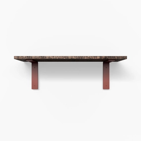 Leif Espresso Rustic Wall Shelf traditional flower vase  