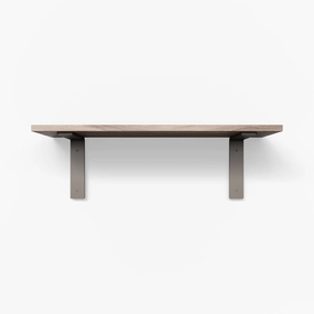 Leif Glazed White Oak Wall Shelf traditional flower vase  