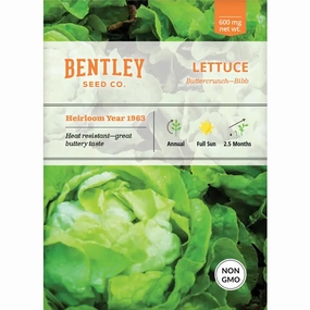 Lettuce, Buttercrunch Seed Packet floating plant shelf  