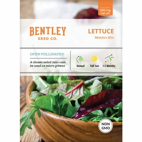 Lettuce-Mesclun Mix (Red & Green) Seed Packet floating plant shelf  