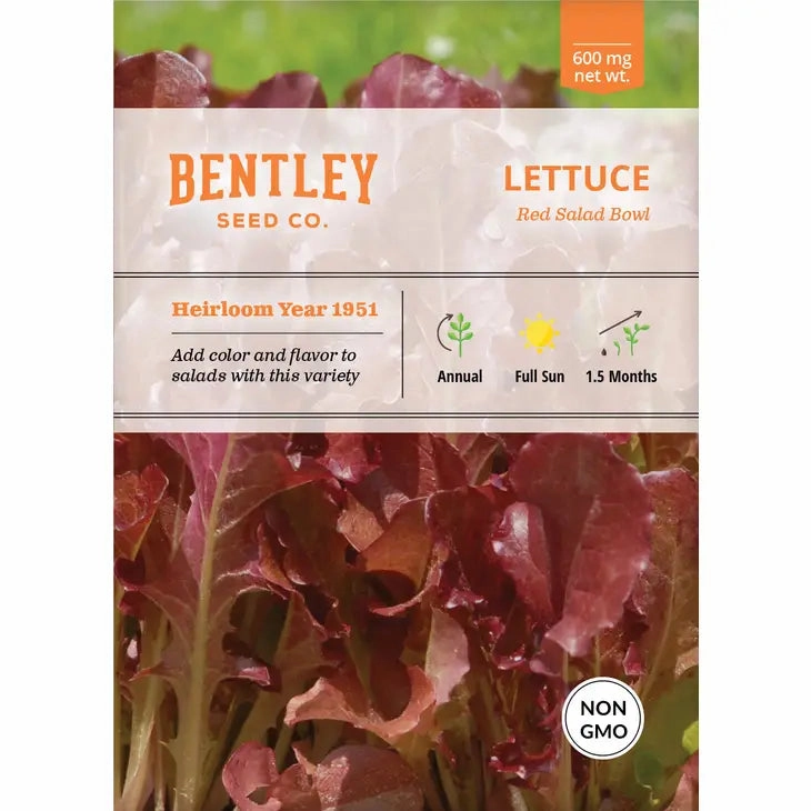 Lettuce-Red Salad Bowl Seed Packet floating plant shelf  