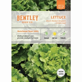 Lettuce, Simpson's Curled Seed Packet floating plant shelf  