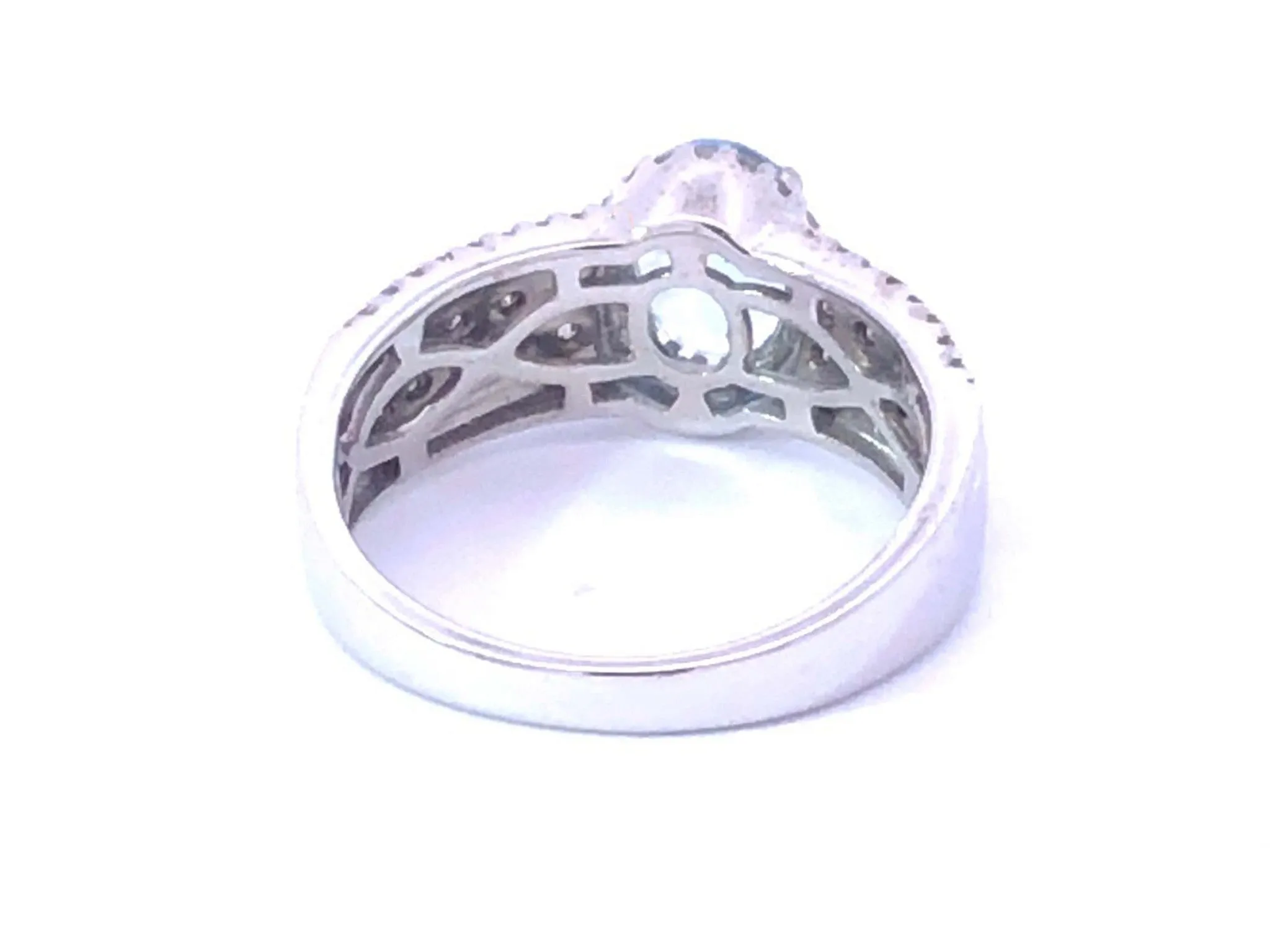 LeVian Aquamarine and Diamond Statement Ring in 14k White Gold
