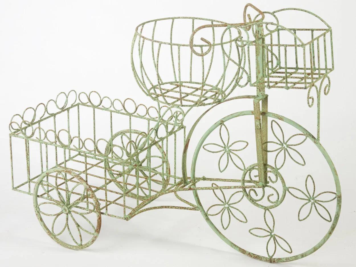 Lg. Flower Trike with Baskets decorative plants  