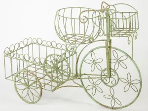 Lg. Flower Trike with Baskets decorative plants  