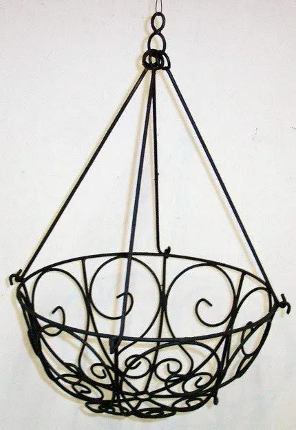 LG. HANGING BASKET WITH REMOVEABLE HANGER decorative plants  