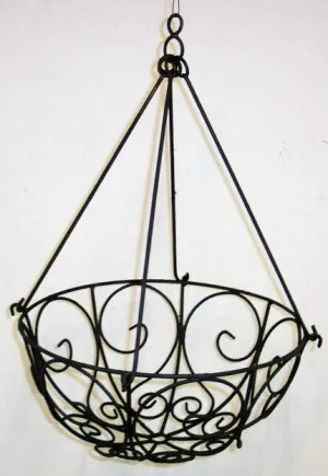 LG. HANGING BASKET WITH REMOVEABLE HANGER decorative plants  