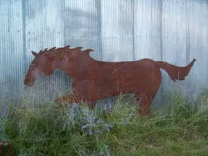Lg. Plasma Cut Horse decorative plants  