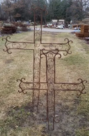 LG. SHELL CROSS decorative plants  