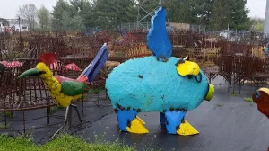 Life Size Road Runner decorative plants  