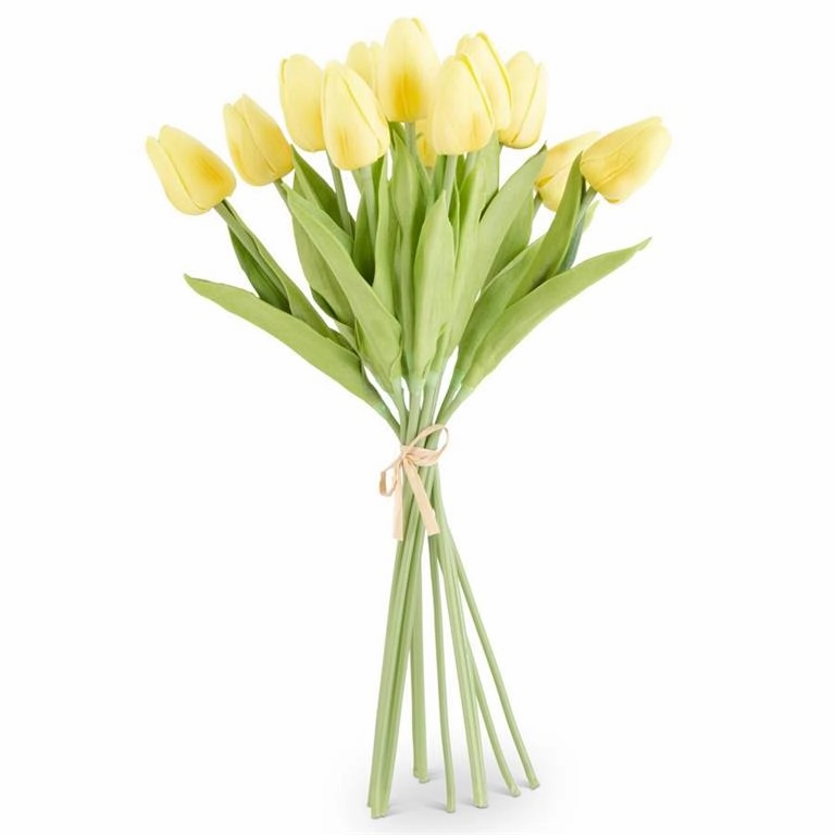 Light Yellow Real Touch Tulip Bundle