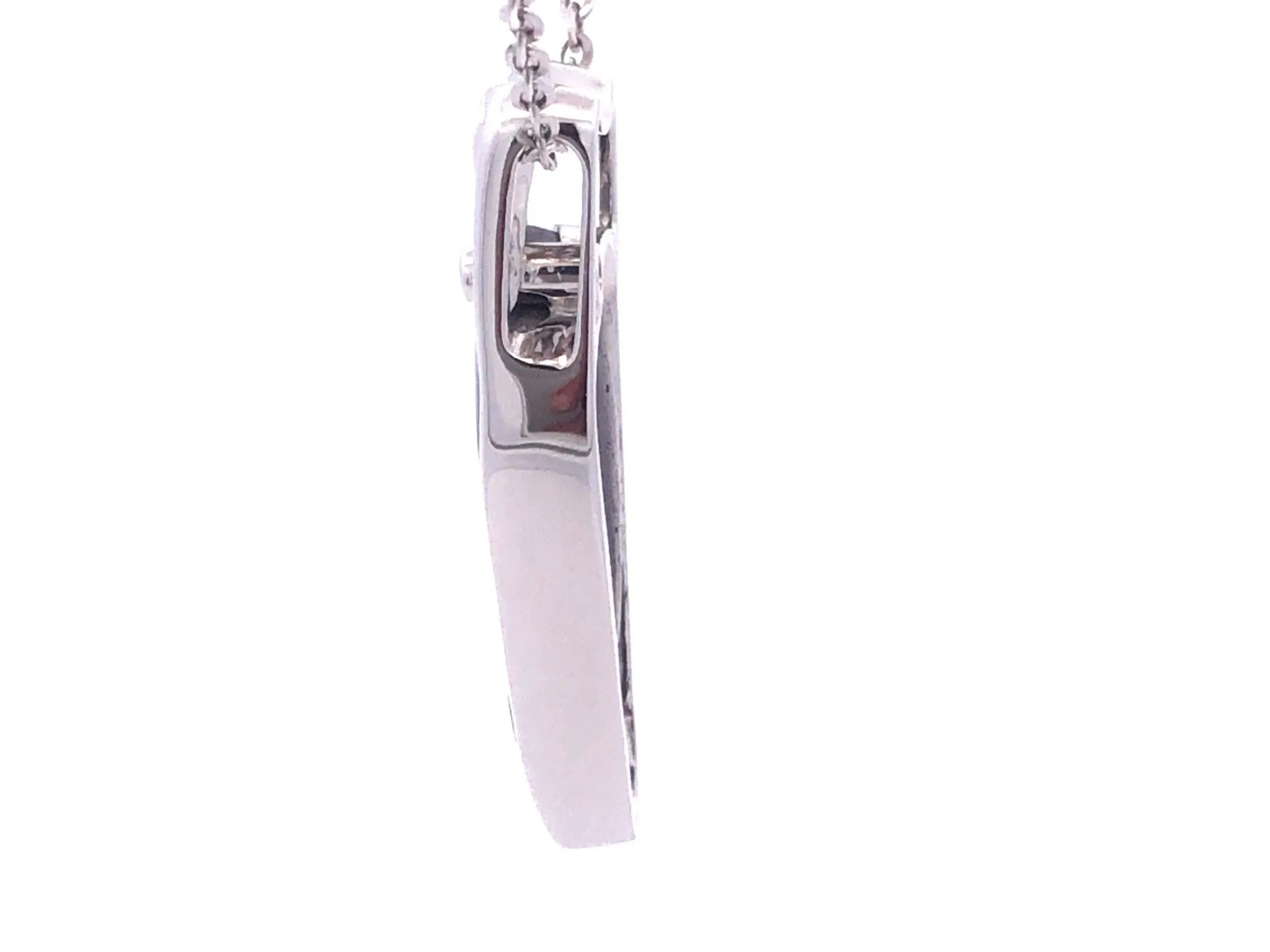 Lightning Ridge Opal and Diamond Necklace in 18k White Gold