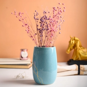 Lightning Vase dried green plant  