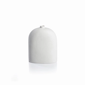 Lily - All White Ceramic Medium Vase mini ornamental plant  