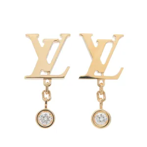 Louis Vuitton Puce Idylle Blossom LV Diamond Earrings K18YG Q96495