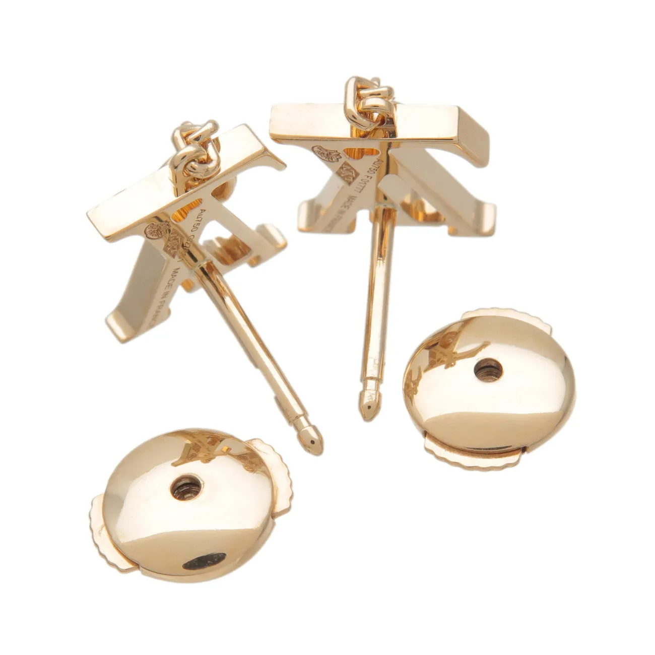 Louis Vuitton Puce Idylle Blossom LV Diamond Earrings K18YG Q96495