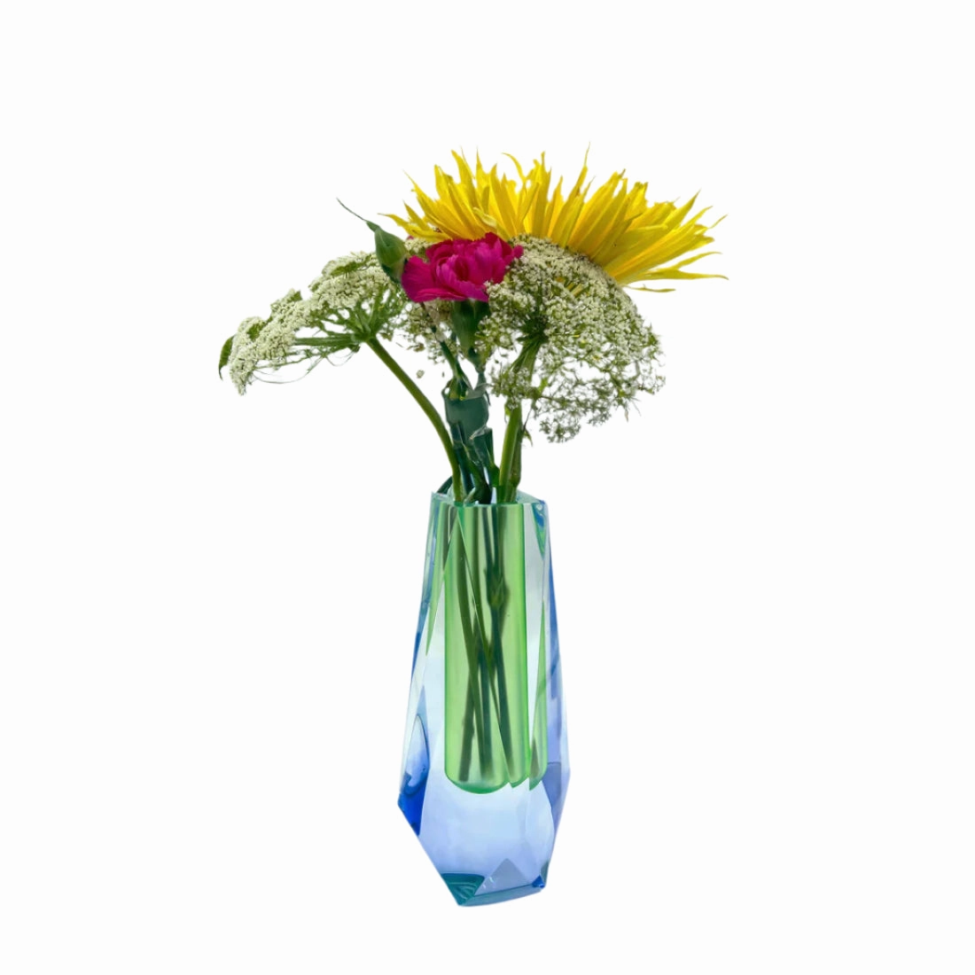 Lumina - Iridescent Blue & Green Extra Small Vase