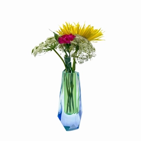 Lumina - Iridescent Blue & Green Small Vase mini ornamental plant  