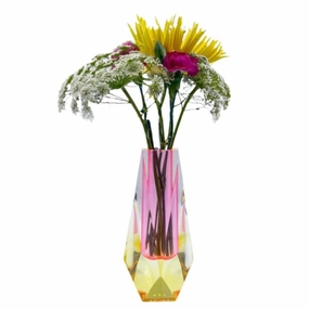 Lumina - Iridescent Yellow & Pink Large Vase mini ornamental plant  