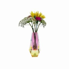 Lumina - Iridescent Yellow & Pink Small Vase mini ornamental plant  