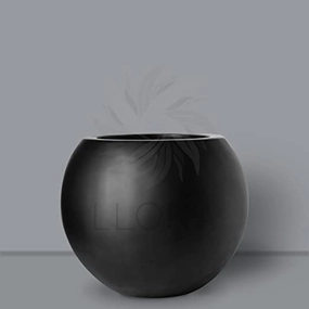 Luxurious Fiberglass Floor Planters (Marga_Sph_01) hanging green plant  