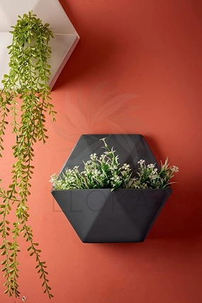 Luxurious Fiberglass Wall Mount Pots & Planters - Atita_Hex_01 classic flowerpot  
