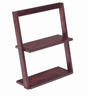 Lycka Birch Wood Wall Mounted 2 Tier Ladder Shelf cactus succulent plant  