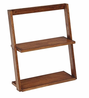 Lycka Birch Wood Wall Mounted/ Floor Standing 2 Tier Ladder Shelf cactus succulent plant  