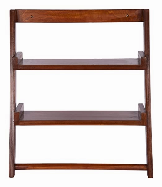 Lycka Birch Wood Wall Mounted Ladder Shelf Display Racks