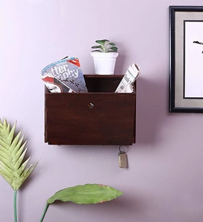 Lycka Birch Wood Wall Mounted Multi Purpose Shelve cactus succulent plant  