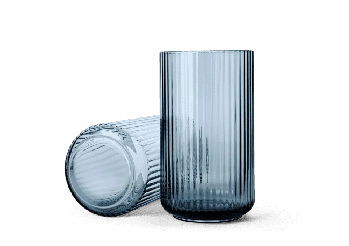 Lyngby - Small Midnight Blue Mouth Blown Glass Vase