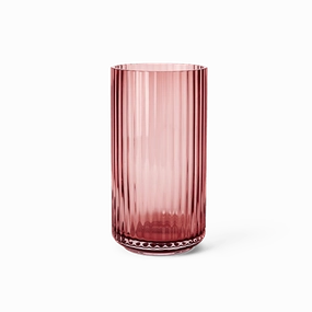 Lyngby - Tall Burgundy Mouth Blown Glass Vase mini ornamental plant  