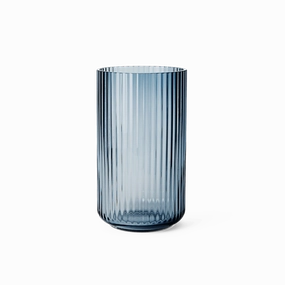 Lyngby - Tall Midnight Blue Mouth Blown Glass Vase mini ornamental plant  