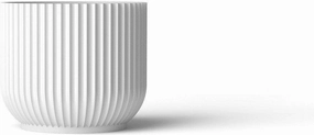 Lyngby Planter White, Large dried green plant  