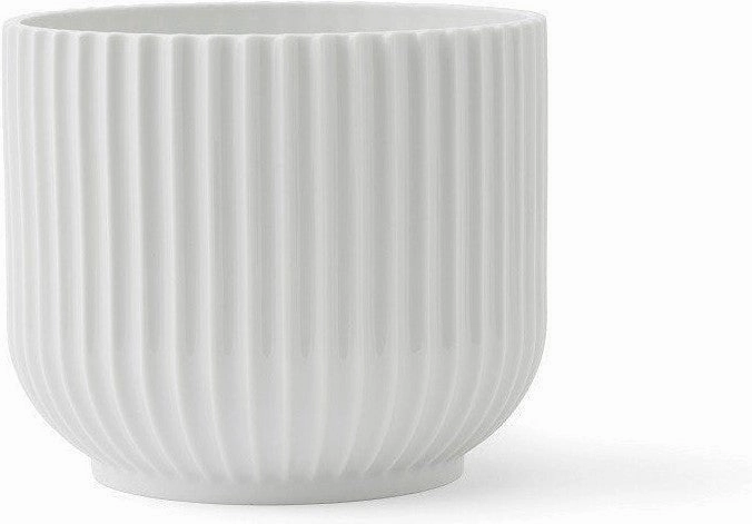 Lyngby Planter White, Medium dried green plant  