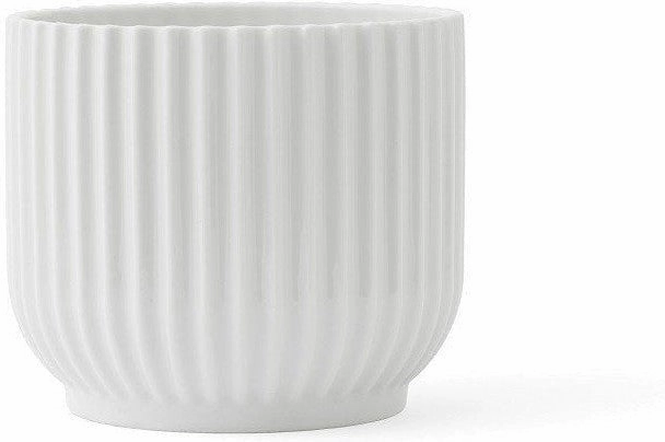 Lyngby Planter White, Small dried green plant  