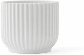 Lyngby Planter White, Small dried green plant  