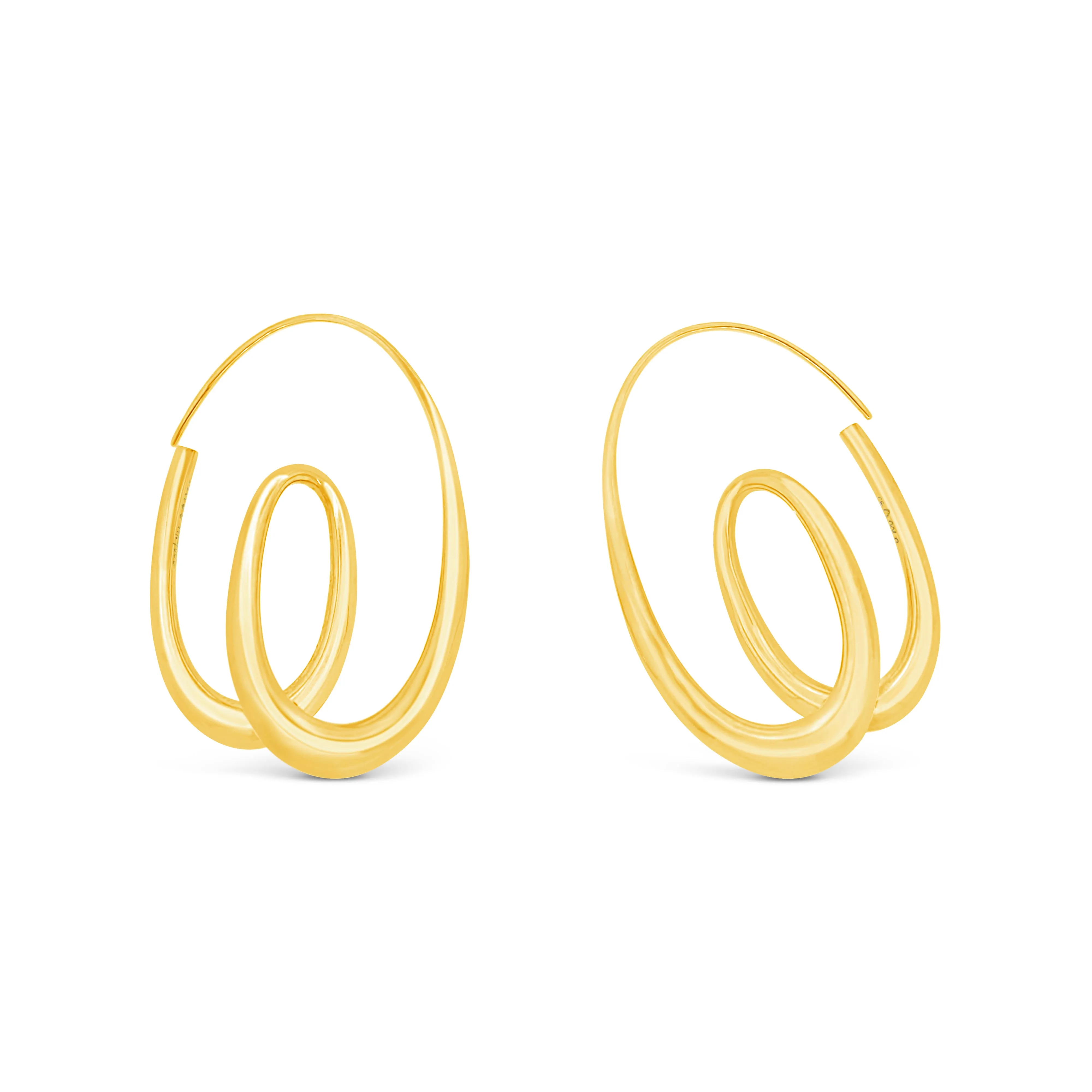 M. Good 18k Yellow Gold Twisted Hanging Earrings