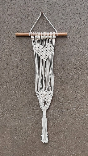 Macrame Cotton Heart Shape Plant Hanger Rope cactus succulent plant  