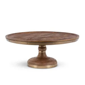 Mango Wood Cake Stand dried flowers  