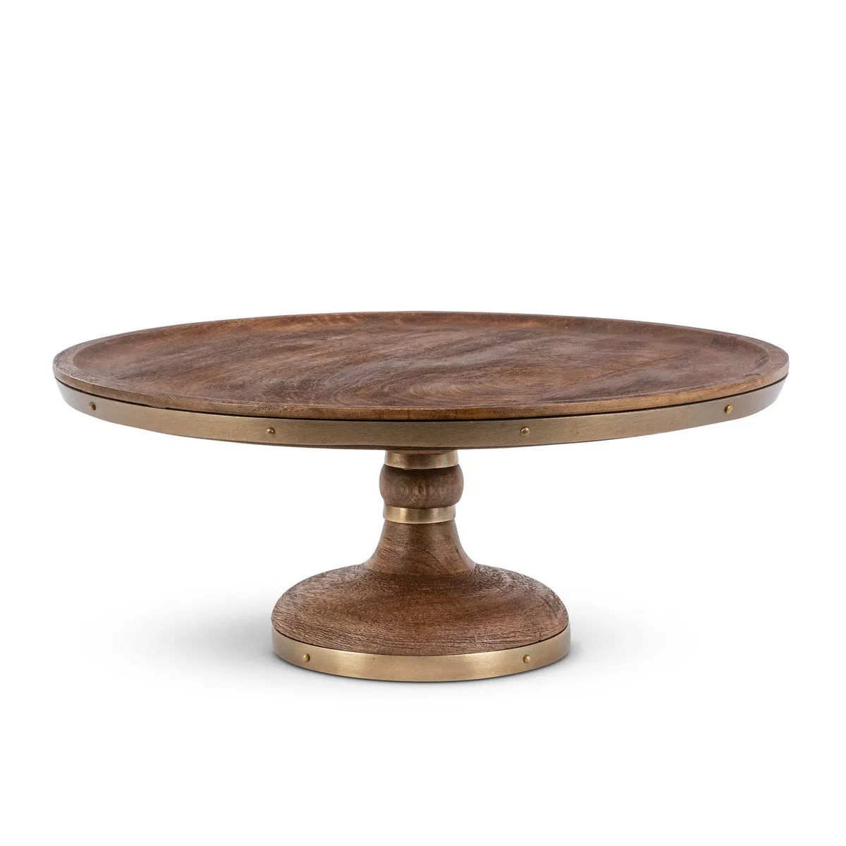 Mango Wood Cake Stand dried flowers  