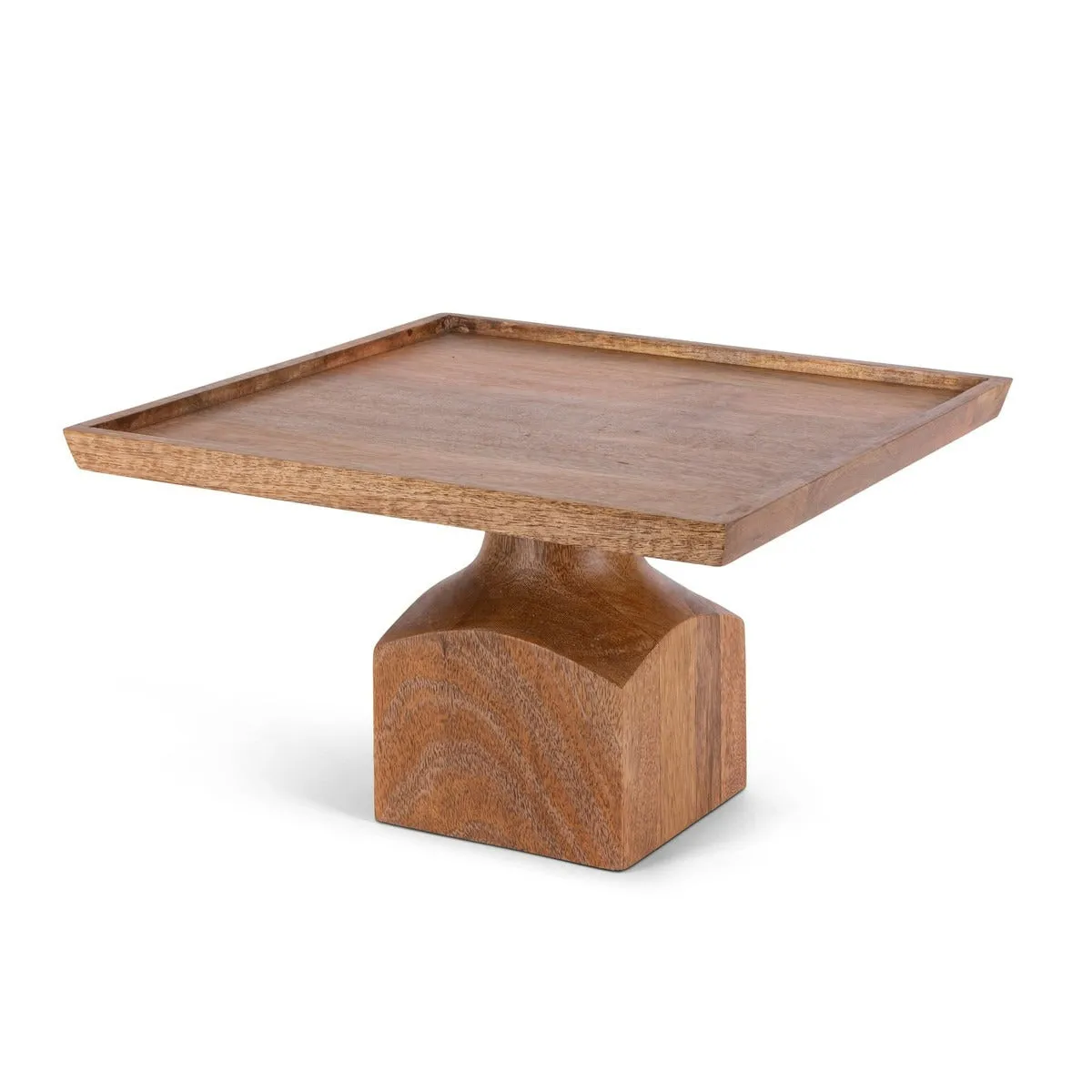 Mango Wood Square Serving Pedestal