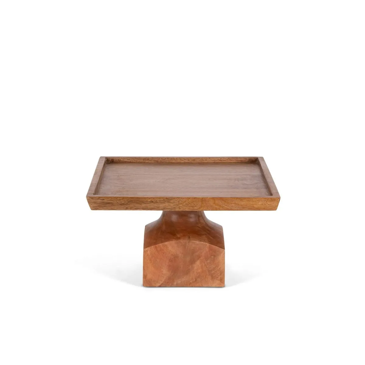 Mango Wood Square Serving Pedestal