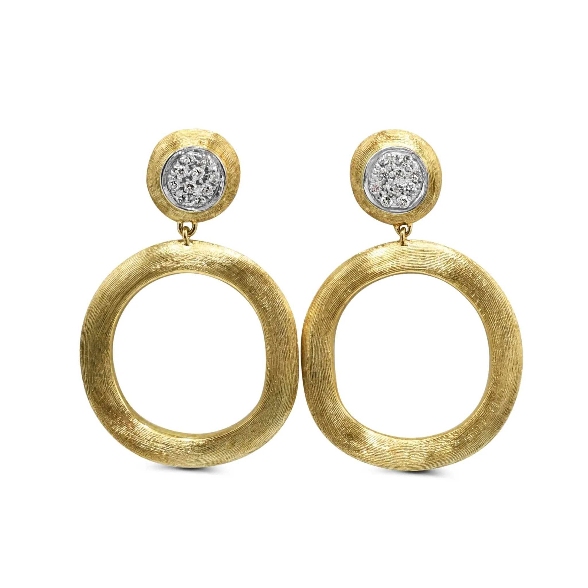 Marco Bicego 'Delicati' Diamond Drop Circle Hoop Earrings