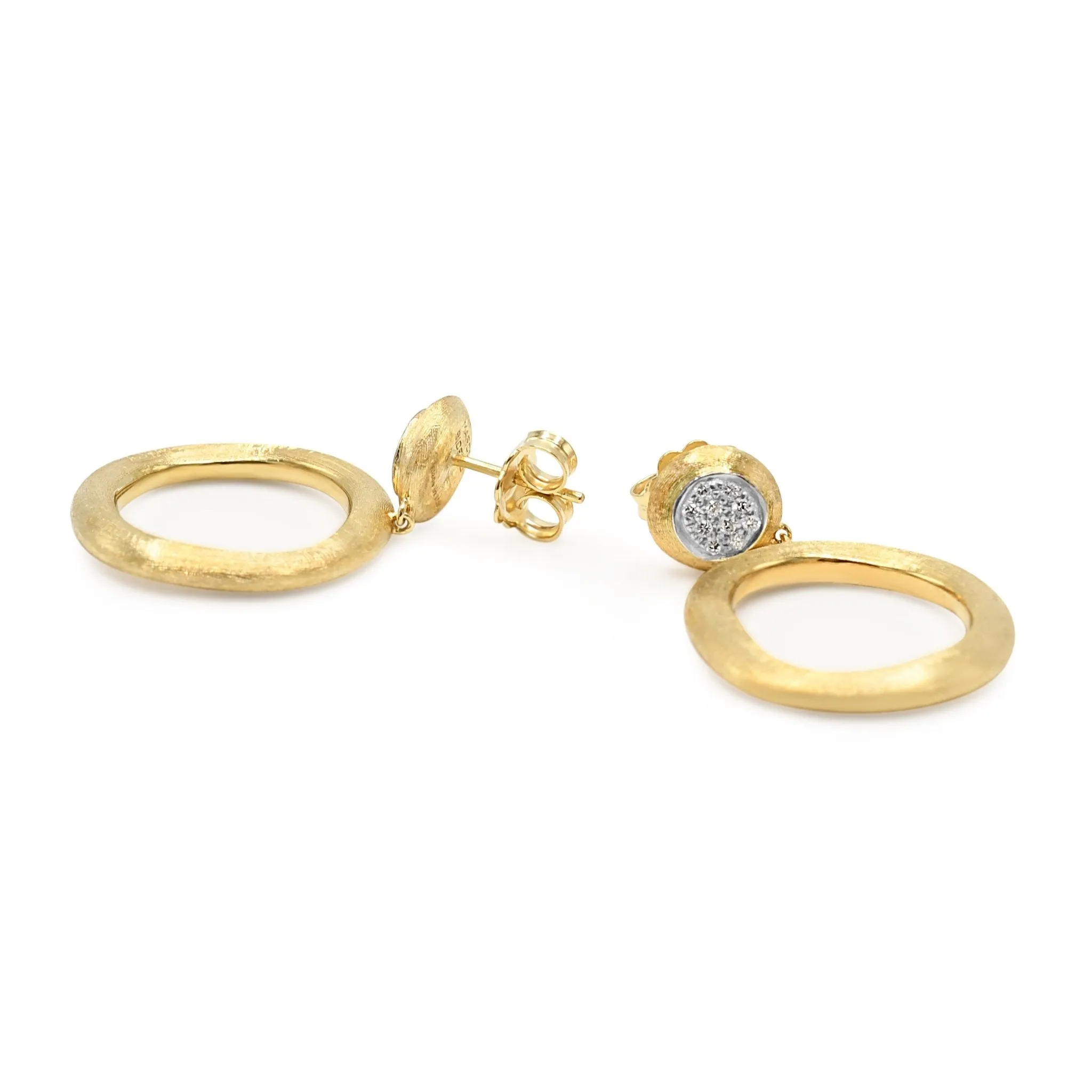 Marco Bicego 'Delicati' Diamond Drop Circle Hoop Earrings