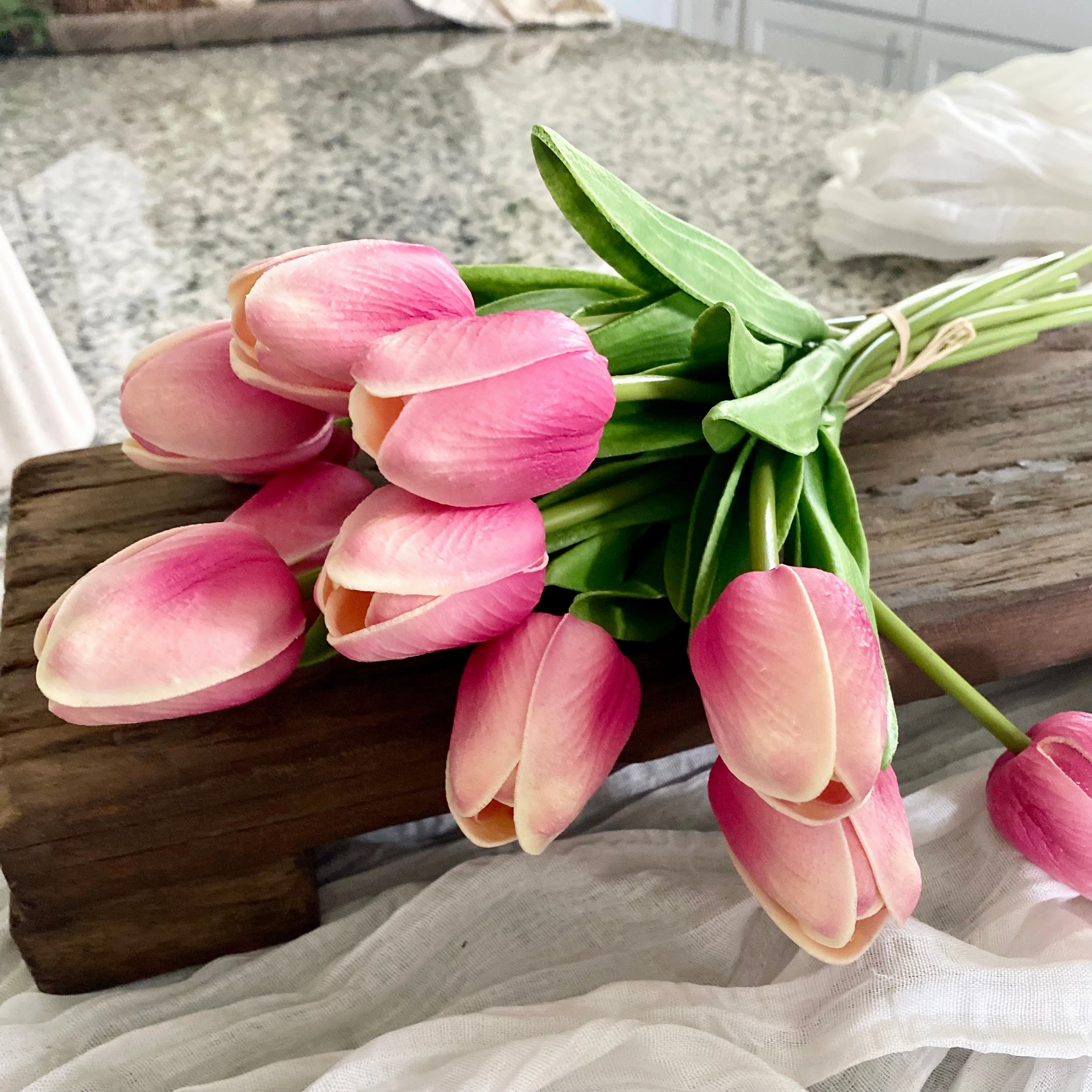 Mauve Real Touch Tulip Bundle