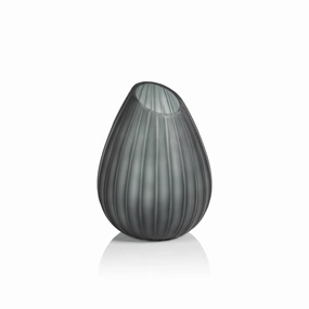 Mayfair Cut Glass - Vase Gray Short mini ornamental plant  