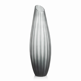 Mayfair Cut Glass - Vase Gray Tall mini ornamental plant  