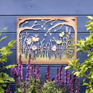 Meadow Wall Plaque dried flowers  